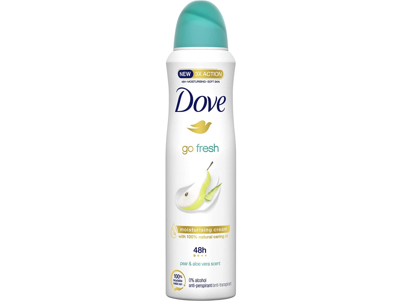 Dove deorante spray formato da 150ml gofresh pera e aloe