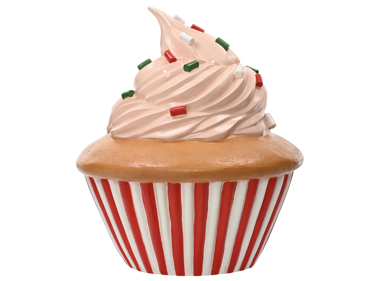Cupcake in fibra di poliestere colore rosso misura alt.60cmd.53cm