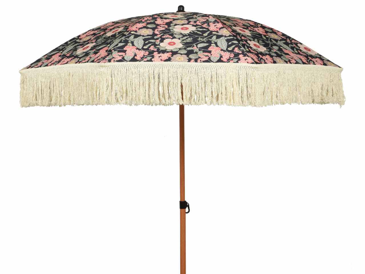 Ombrellone da esterno marrone in poliestere ,palo in alluminio d.32mm con 8 stecche in ferro d.3.6mm