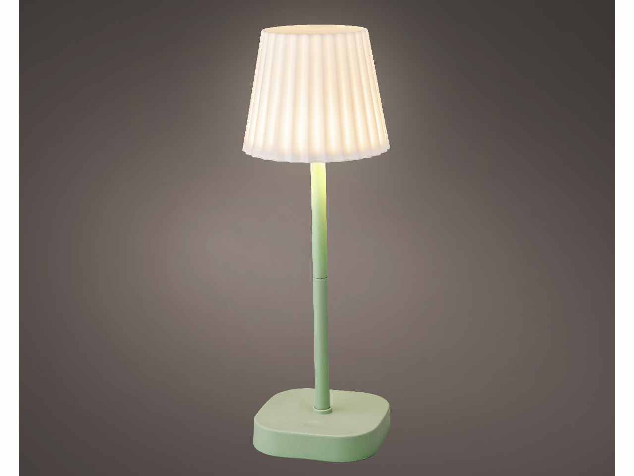 Lampada da tavolo a led bianco caldo in plastica cavo da 100cm alimentazione usb batteria 14500 li-ion 400mah colore light blue d.12xh.34.5cm