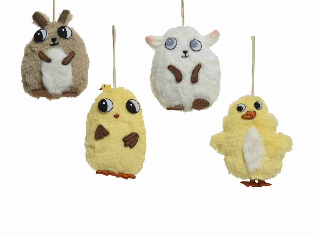 figure di animaletti appendibili colori assortiti 12xh.22cm