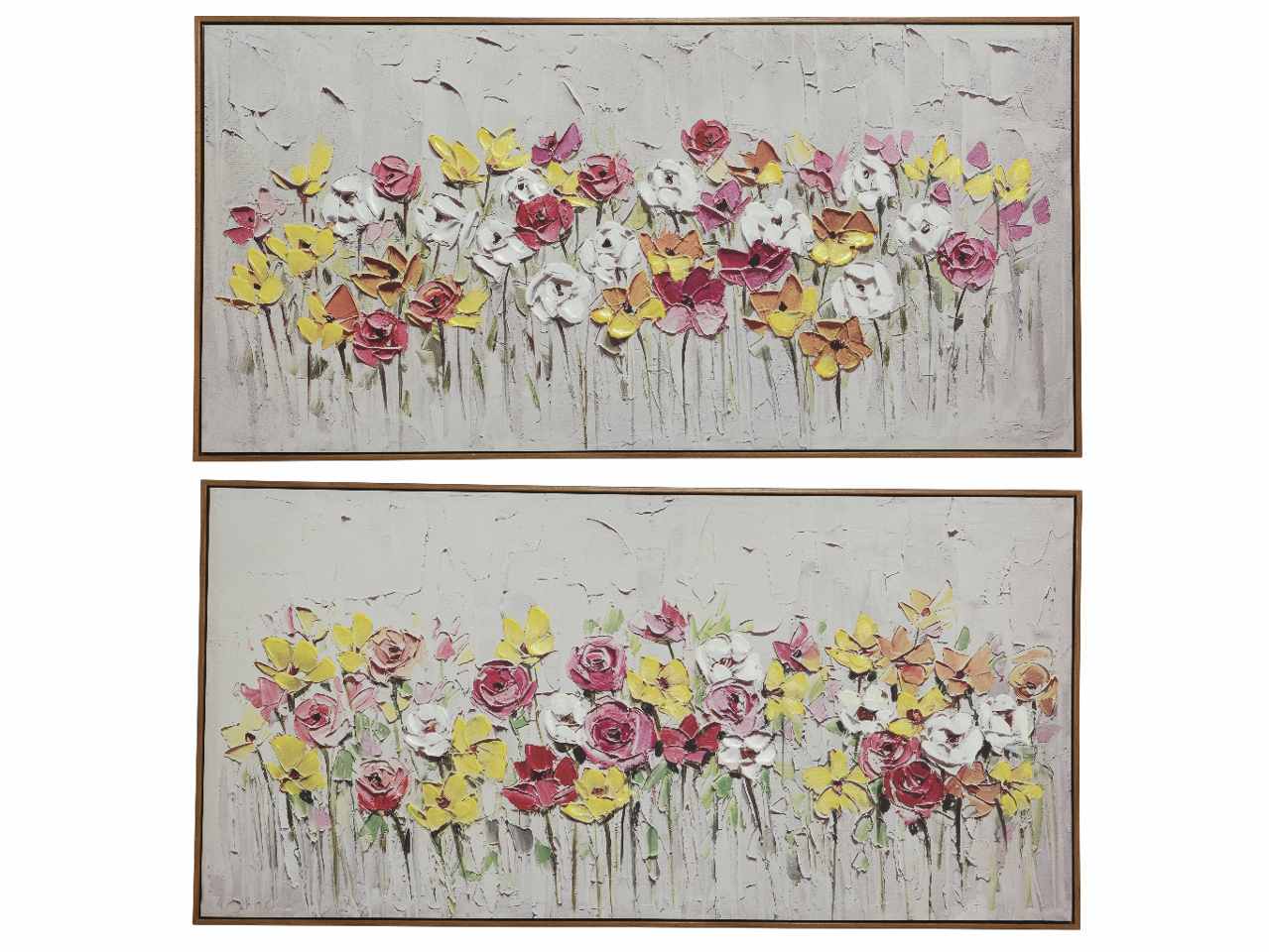 Quadro fiori arancio/gialli 60x120cm 879726