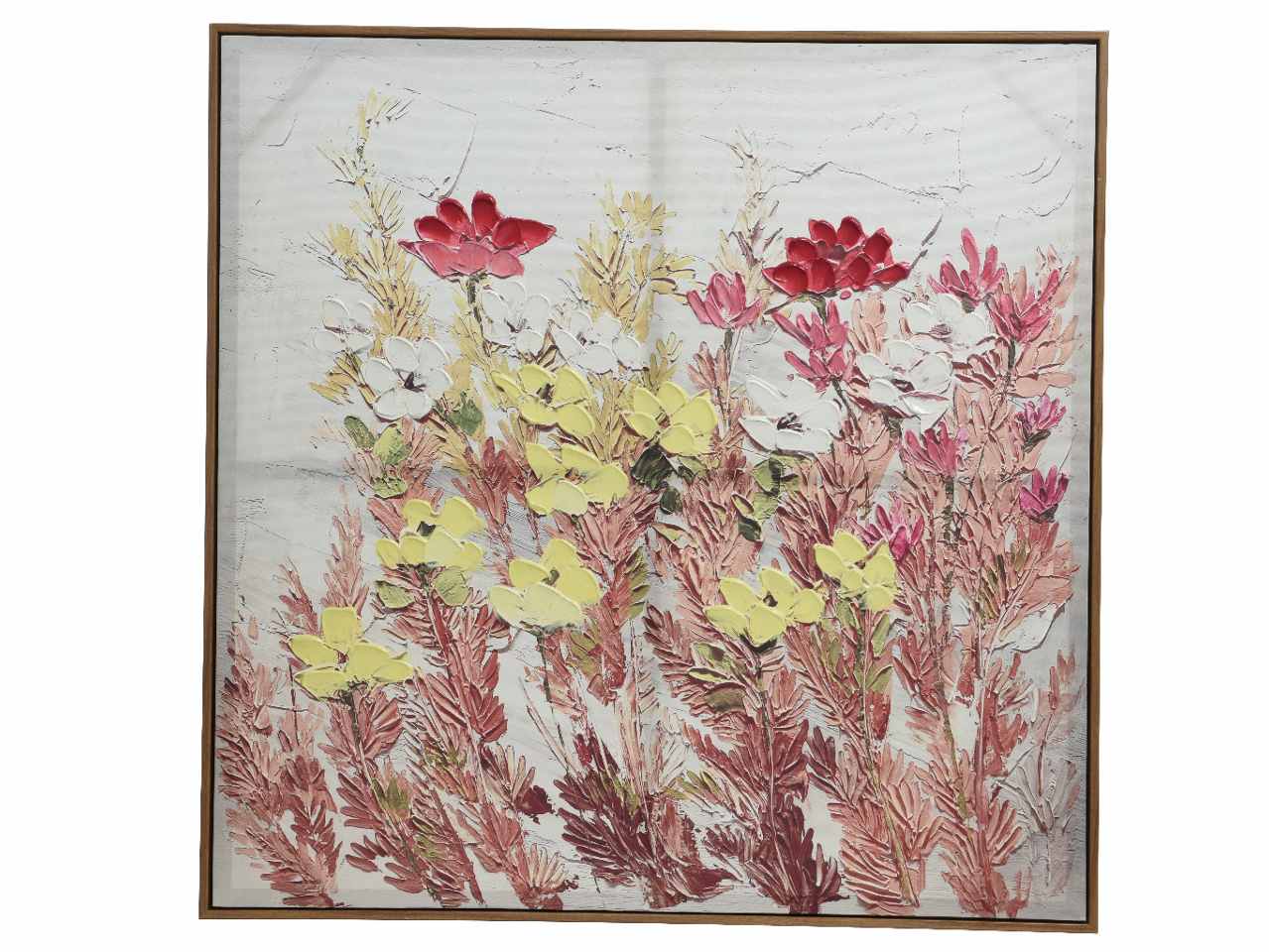 Quadro fiori rosa/gialli 80x80cm 879724