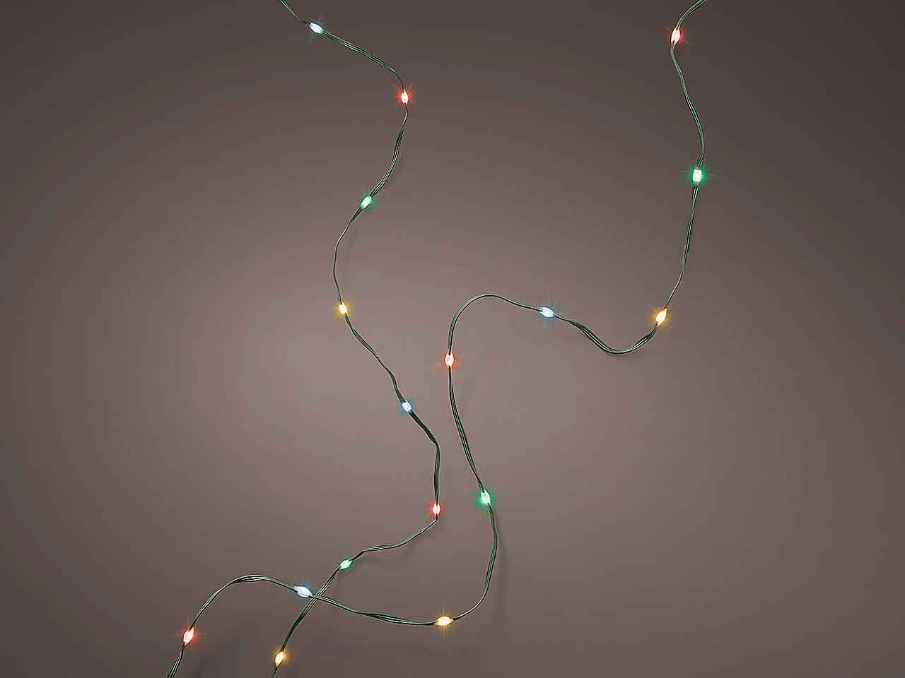 Catena luci filo verde 240 miniled minicolor 493228