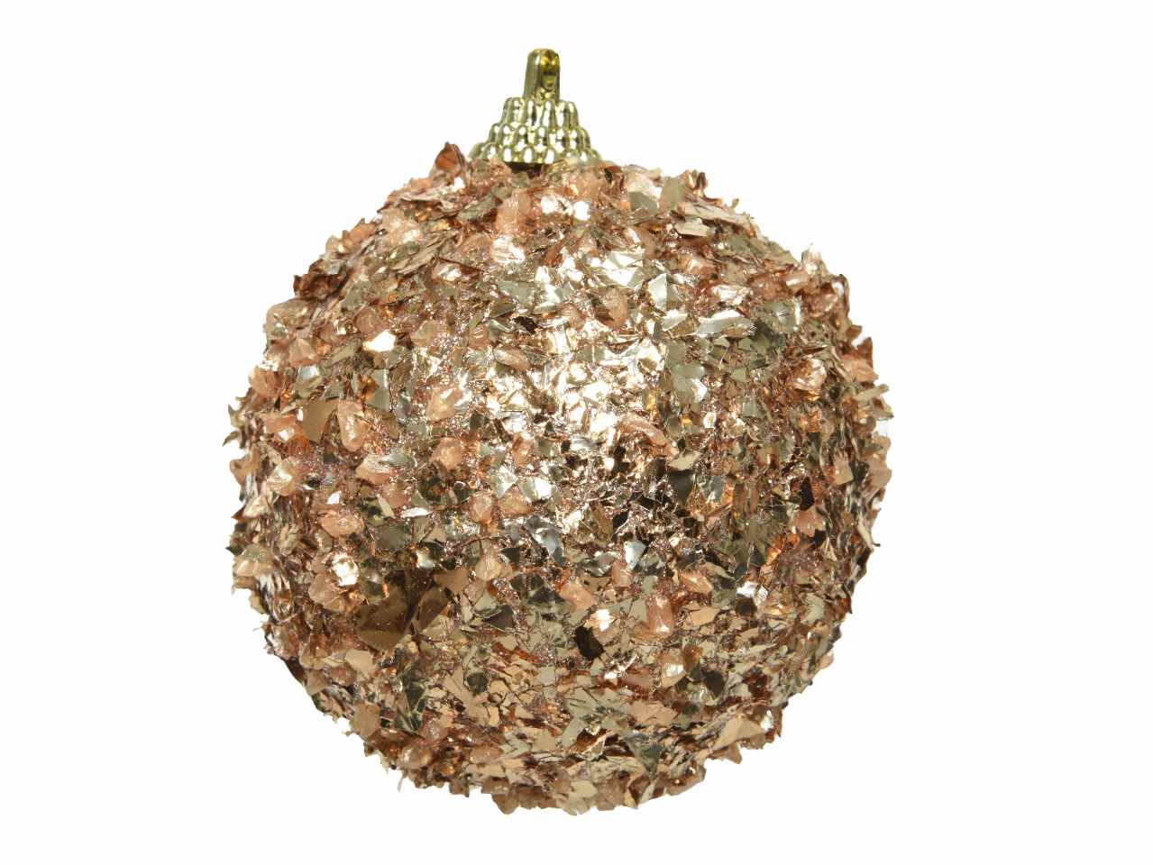 Sfera d.8cm oro con glitter foam