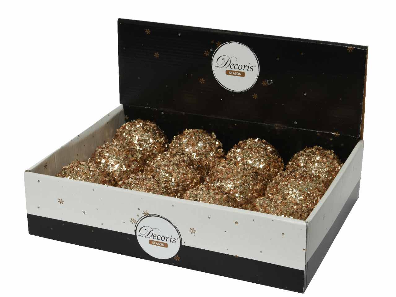 Sfera d.8cm oro con glitter foam