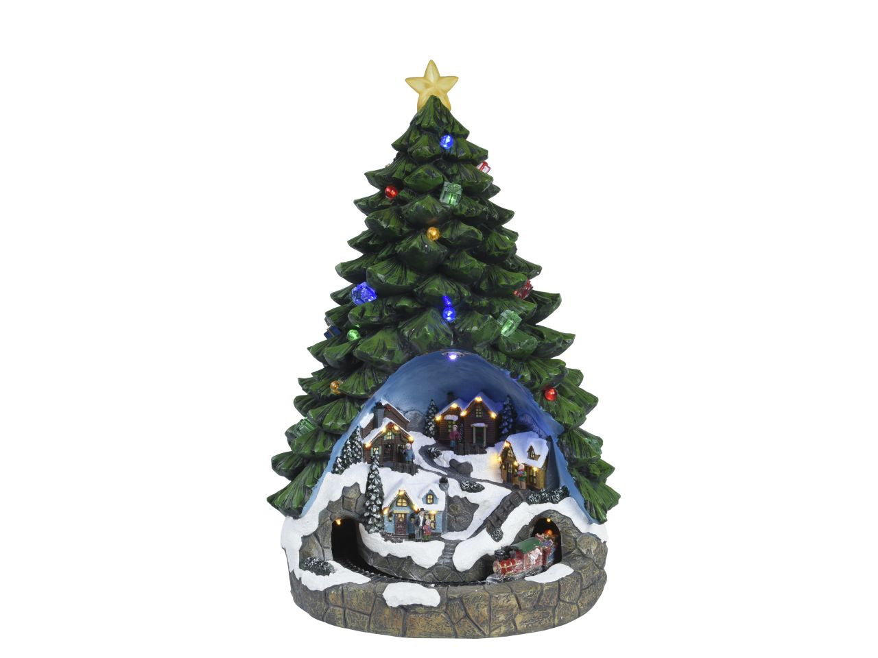 Scenario natalizio con led in poliresina per uso interno colore multicolore misura lun.42.5cm x lar.44.5cm x alt.66.5cm  3mm  43
