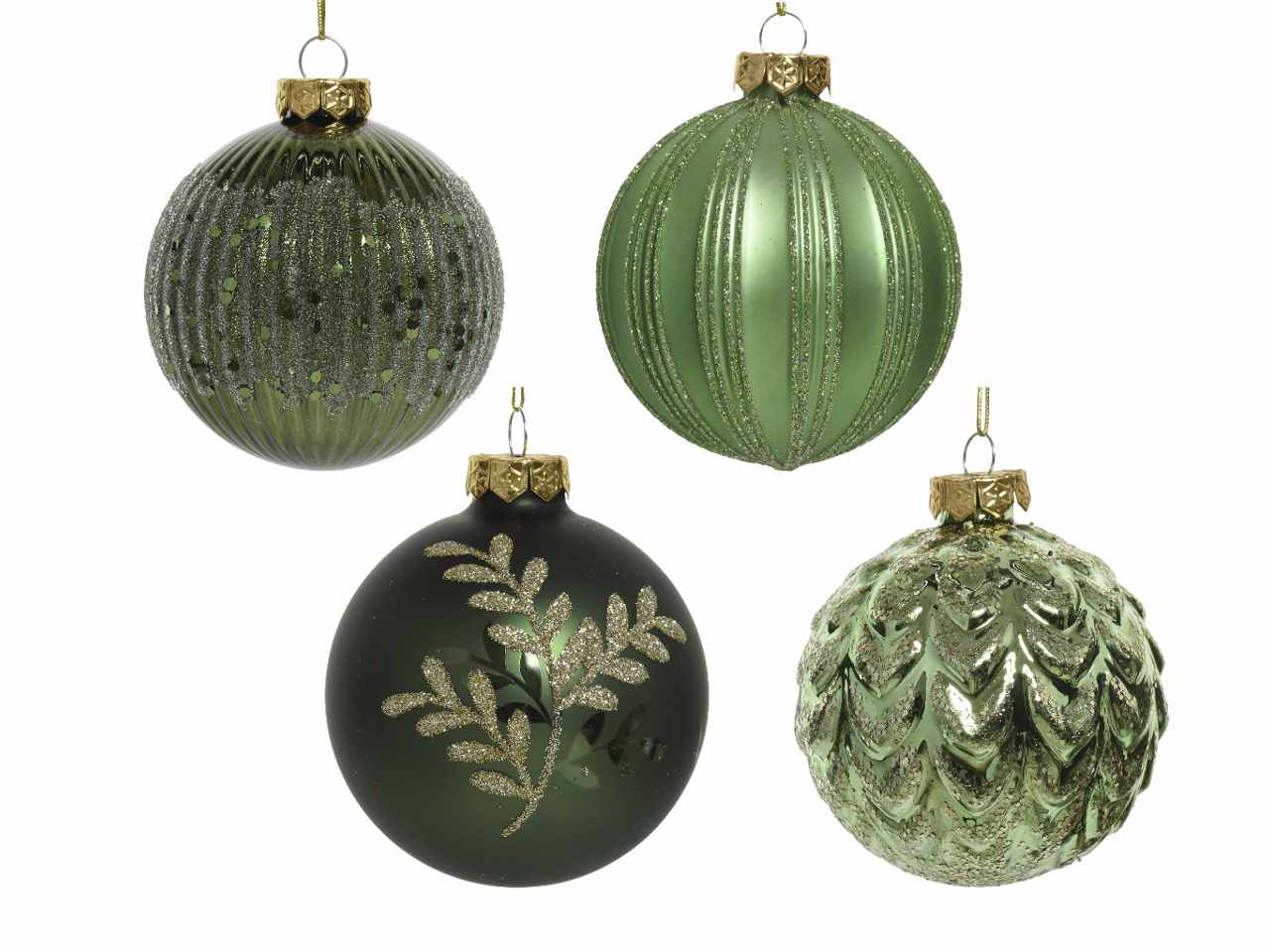 Sfera in vetro d.8cm verde