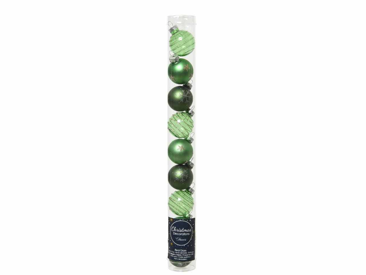 Sfera in vetro d.3cm 9pezzi verde