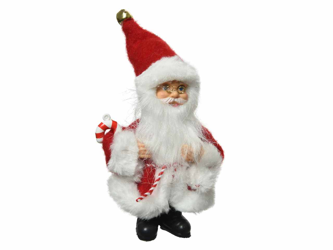 Babbo natale 10x5x13cm poliestere rosso
