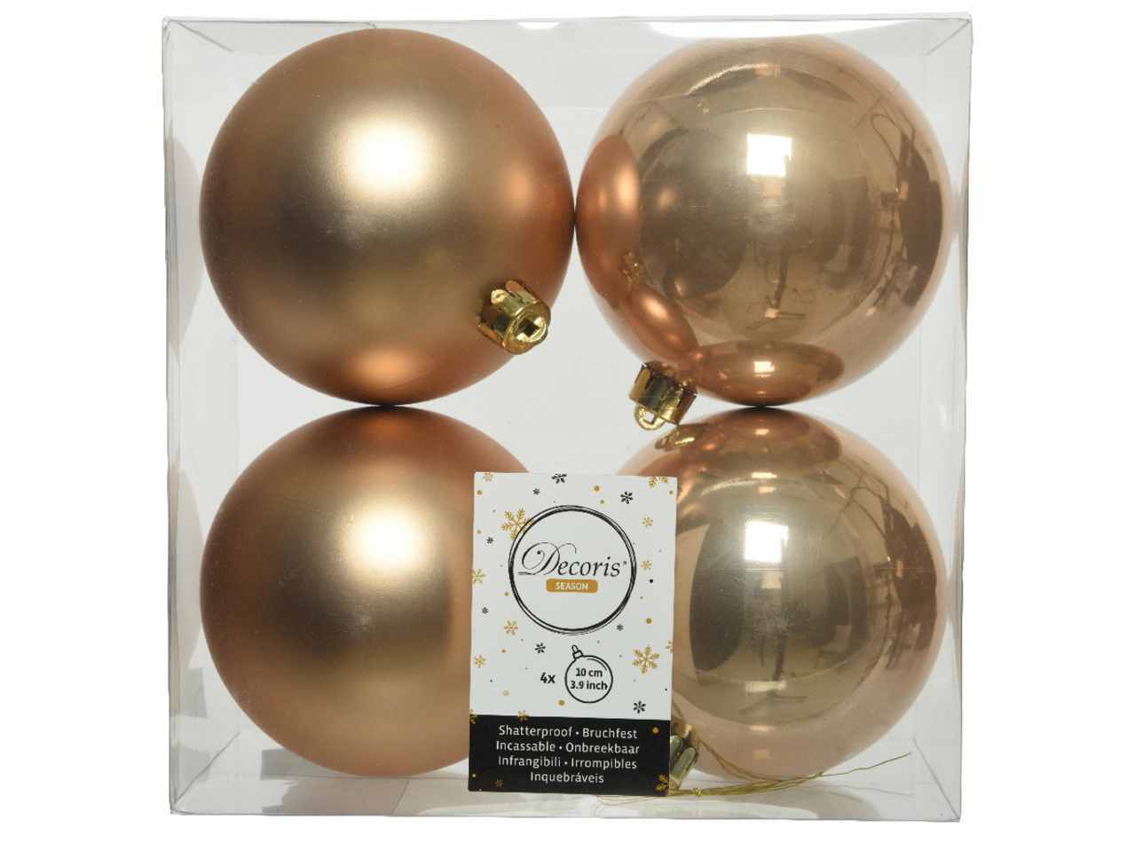 Sfera d.10cm 4pezzi champagne