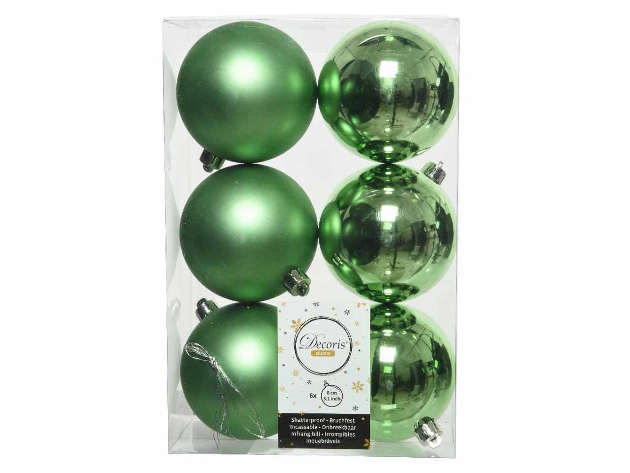 Sfera d.8cm 6pz verde