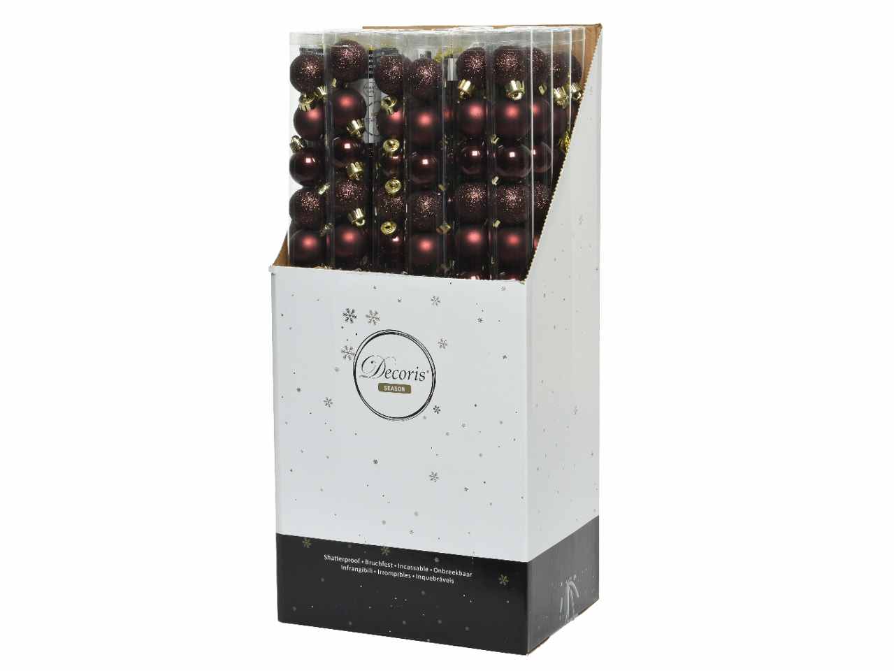 Sfera d.3cm 14pezzi bordeaux