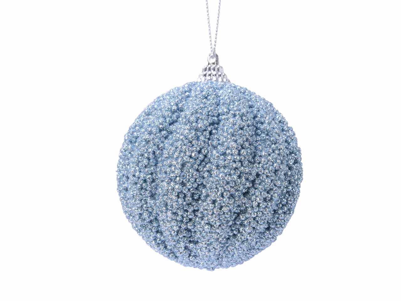 Sfera con glitter d.8cm celeste