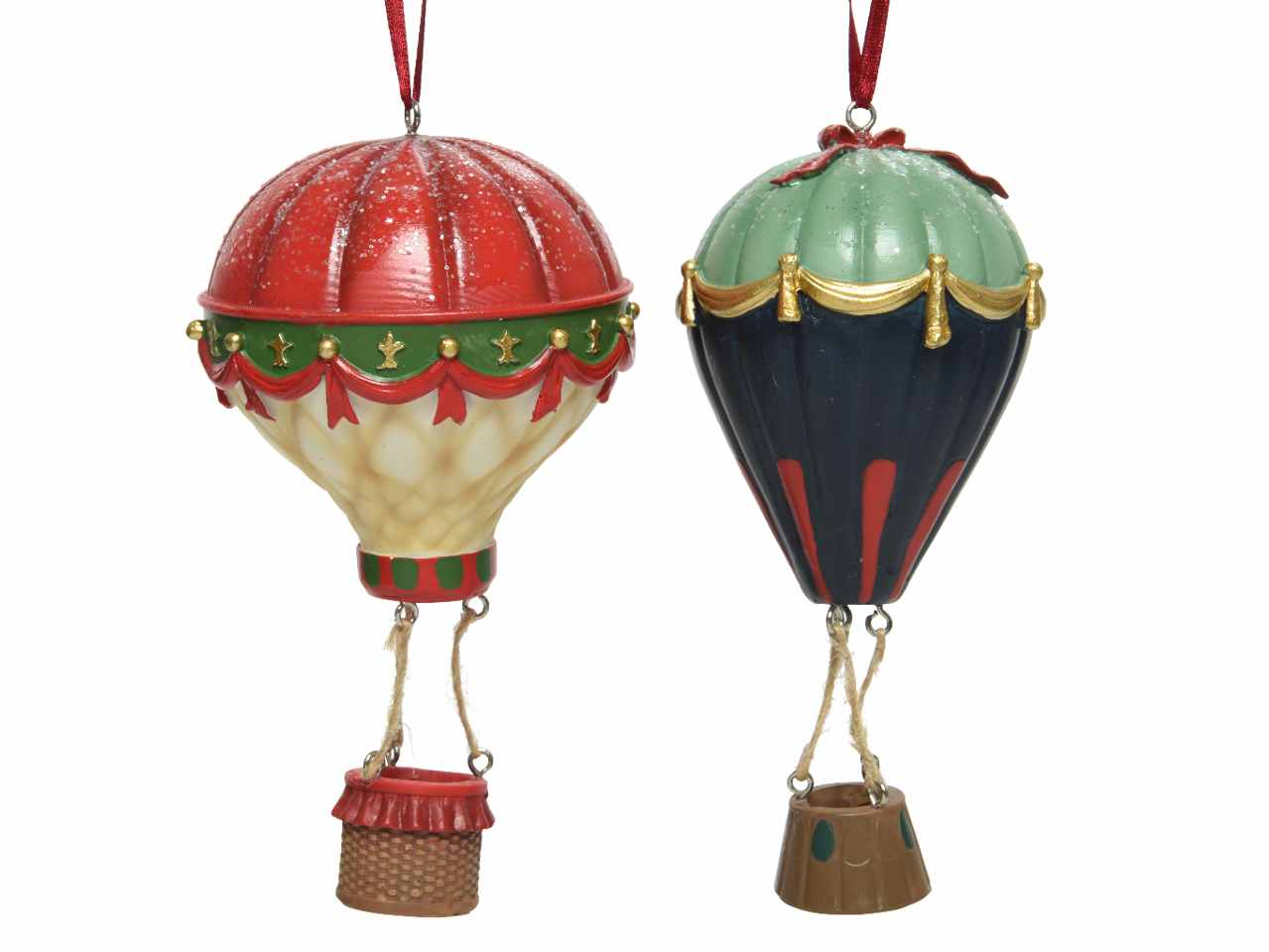 Mongolfiera poliresina 28x28x45cm colori assortiti