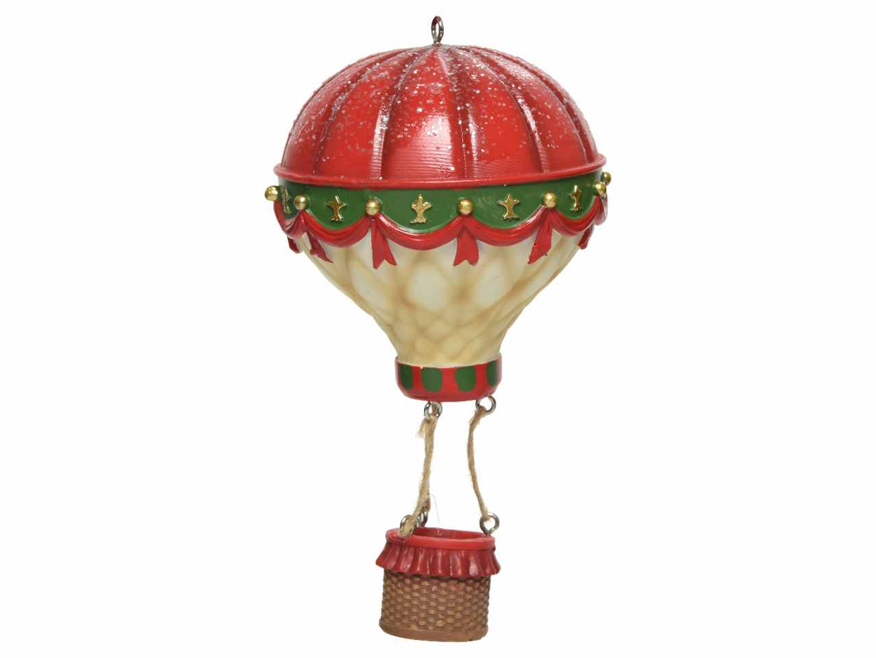 Mongolfiera poliresina 48x48x80cm rosso