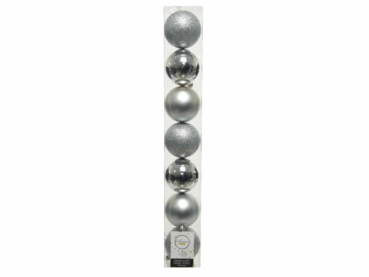 Sfera d.8cm 7 pezzi argento