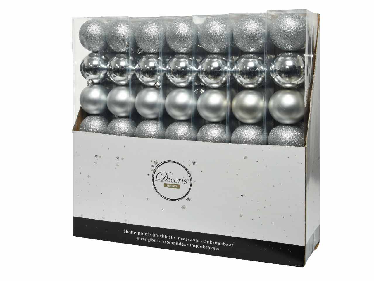 Sfera d.8cm 7 pezzi argento