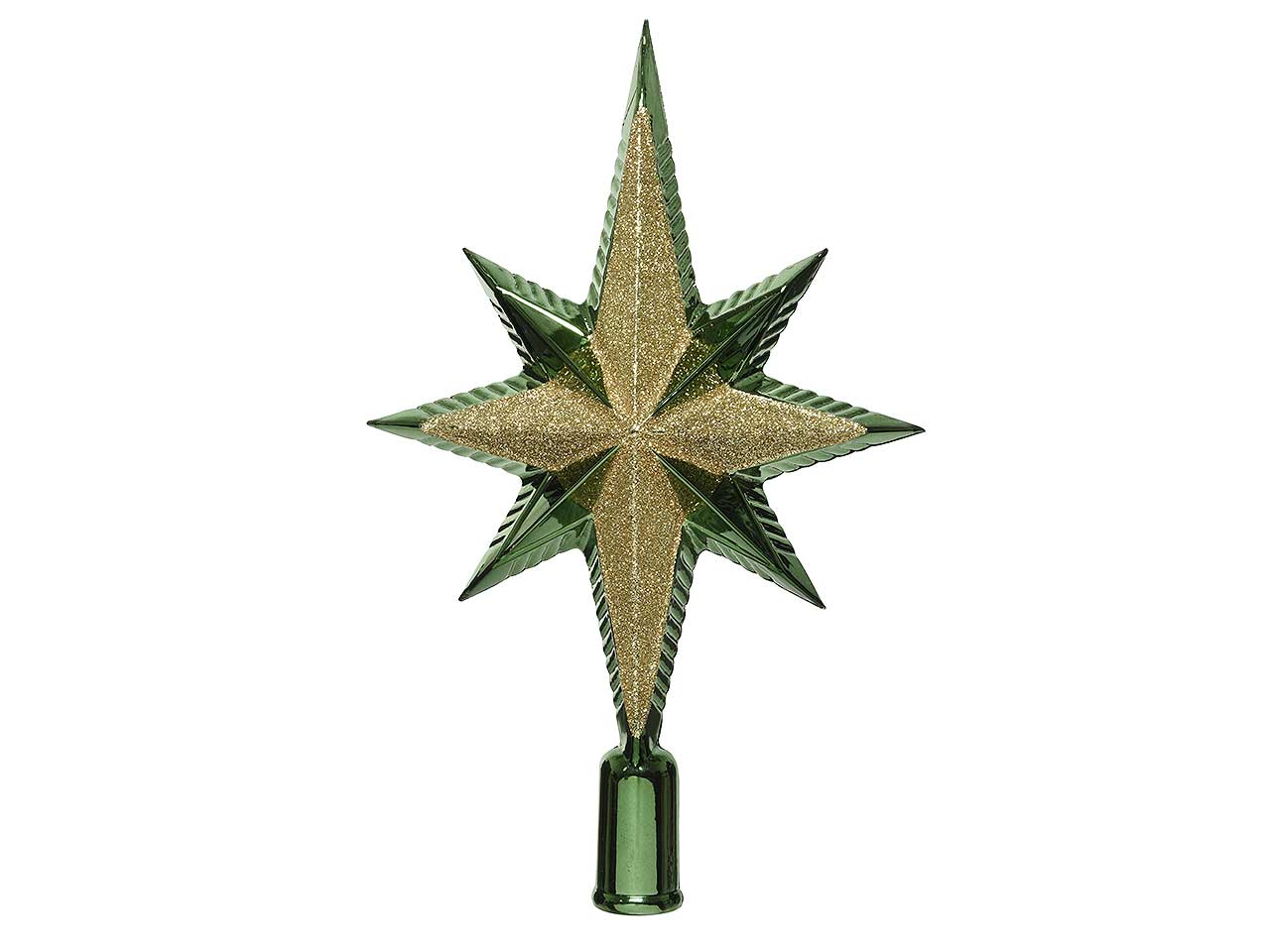 Puntale per albero verde h25,5cm