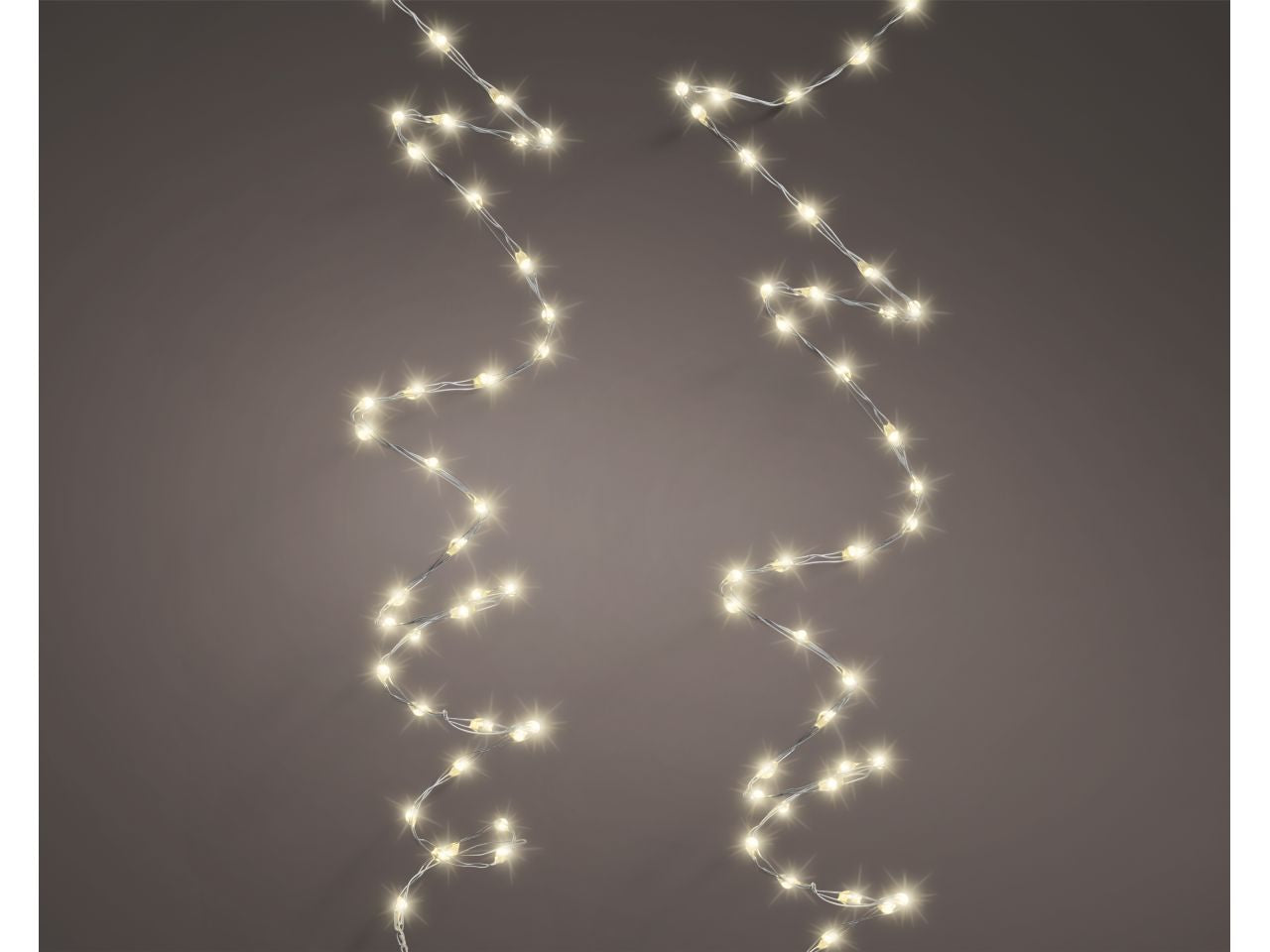 Luci natalizie micro led extra dense con 8 funzioni effetto scintillio per uso esterno colore argento bianco caldo misura lun.1200cm misura del led micro numero di led 756