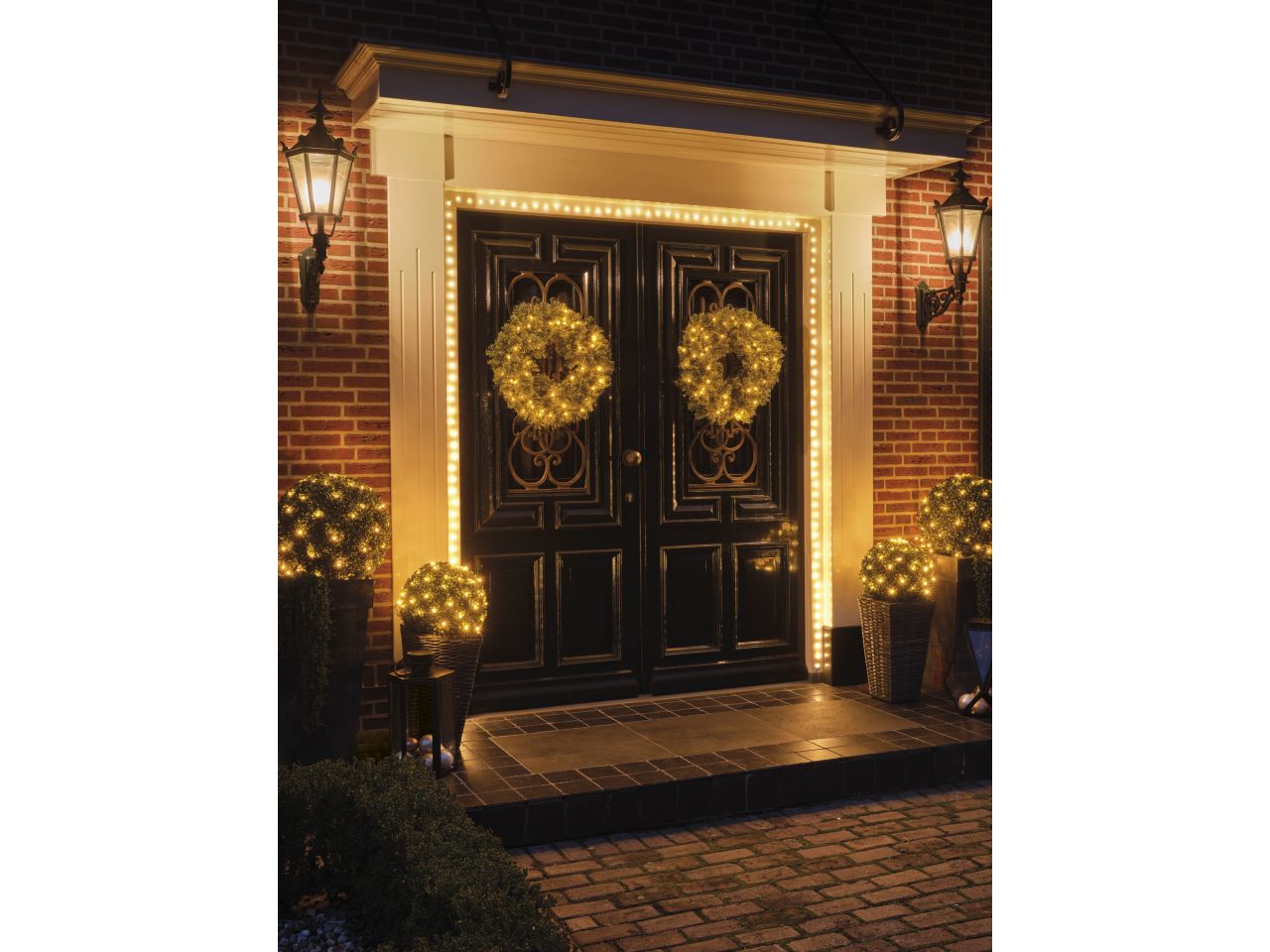 Luci natalizie micro led extra dense con 8 funzioni effetto scintillio per uso esterno colore argento bianco caldo misura lun.1200cm misura del led micro numero di led 756