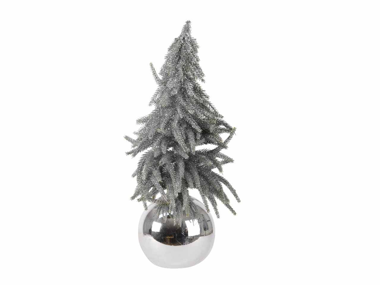 Mini albero di natale 20x20x38cm su sfera argento