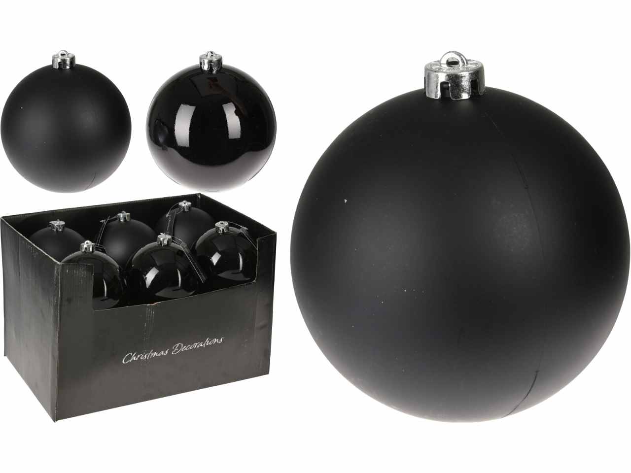 Sfera in plastica 14cm nero