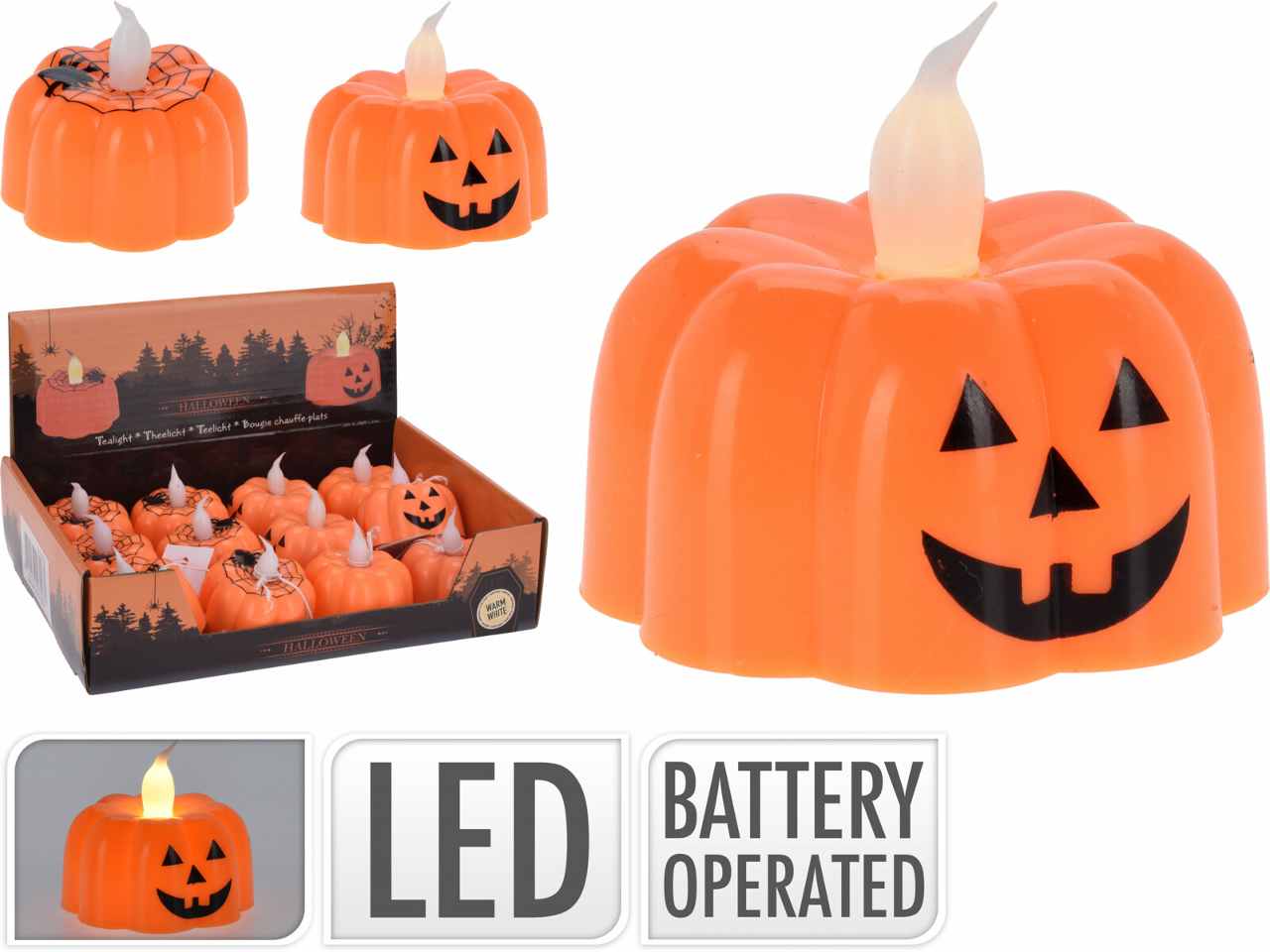 Tealight zucca 1led 4cm
