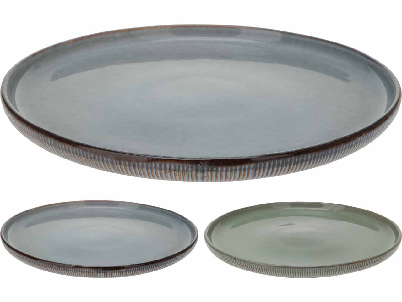 Piatto ceramica 27cm 2 assortimenti