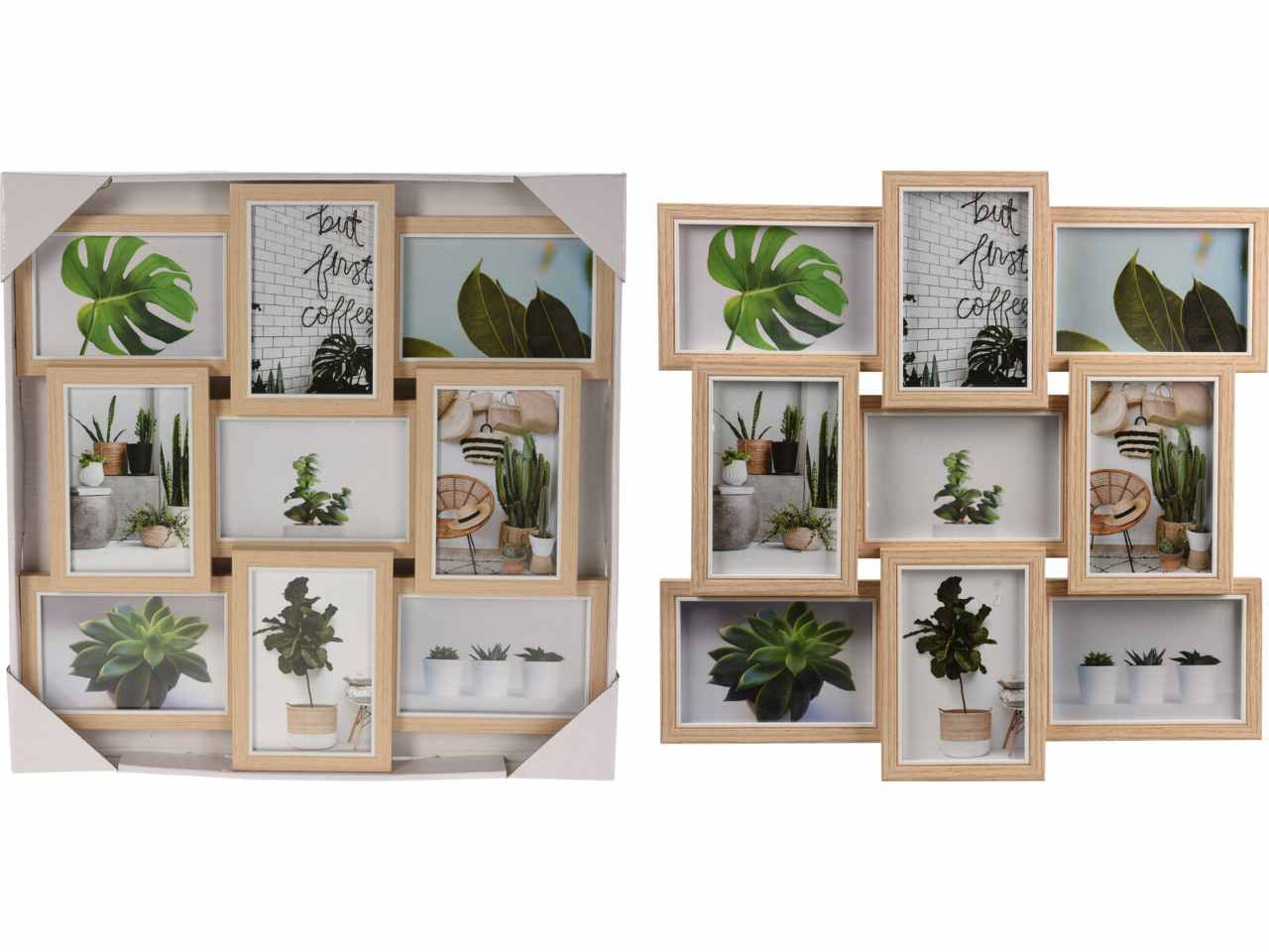 Porta foto legno 9posti 40x40cm c37890650