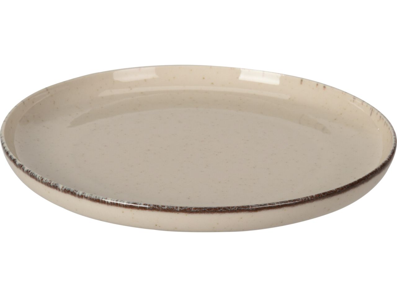 Piatto in porcellana 19cm colore beige