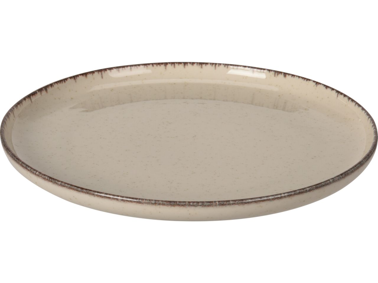Piatto in porcellana 24cm colore beige