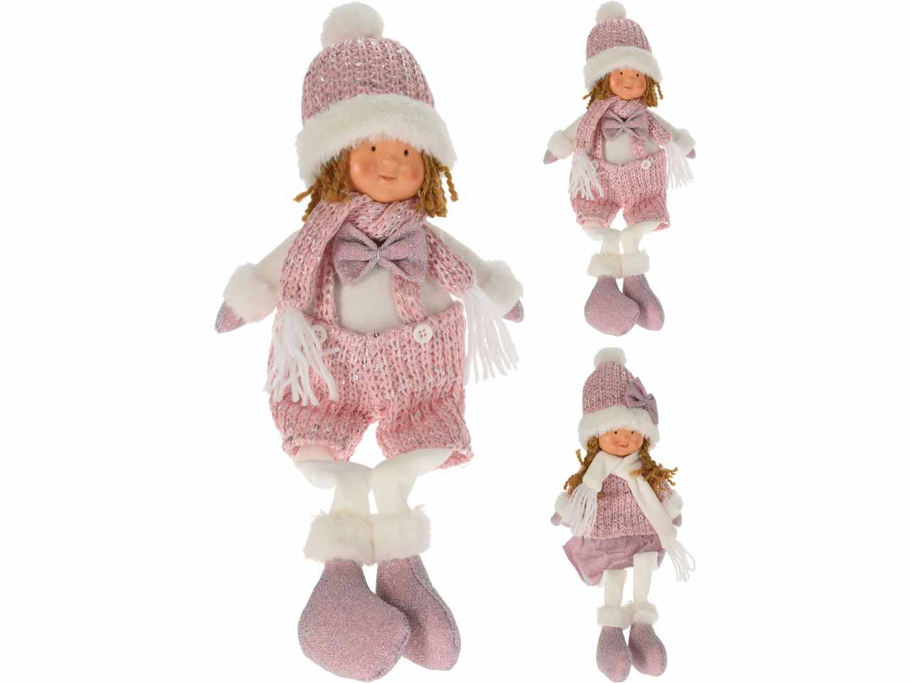Bimbo in tessuto rosa 15x45cm