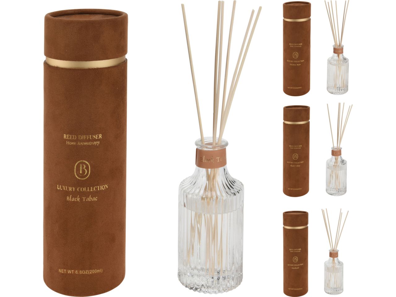 Diffusore con bacchette capacita' 200ml misura 14cm in 3 assortimenti