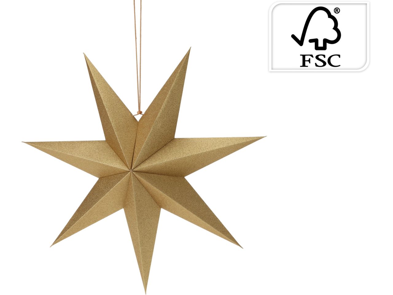 Pendente in carta a forma di stella misura 60cm