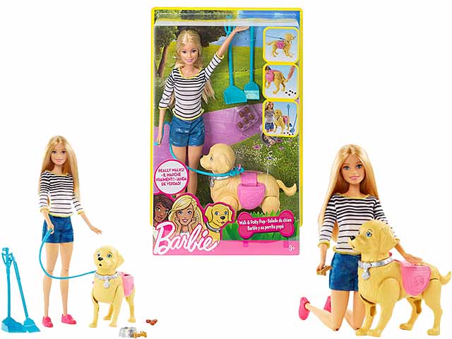 Barbie a spasso con i cuccioli dwj68-0