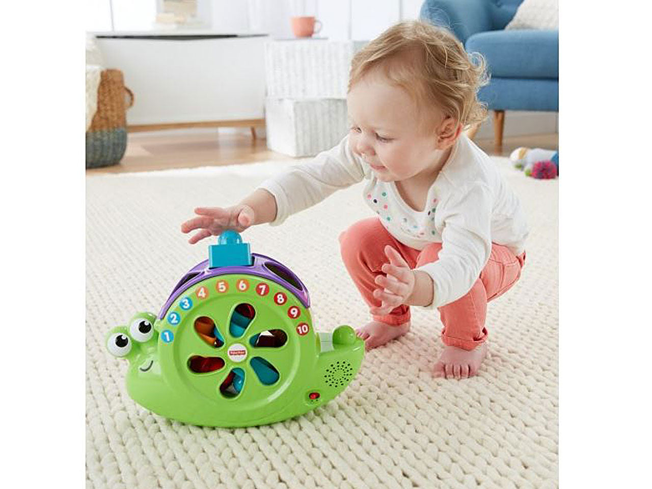 fisher price rock'n sort snail frb84
