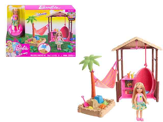 barbie chelsea bungalow spiaggia fwv24-