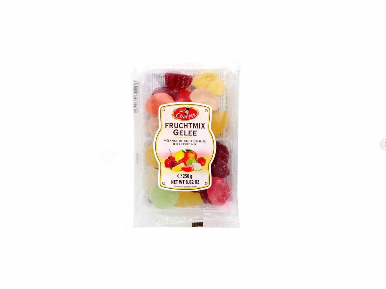 Gelatina ricoperta di zucchero al gusto di frutta 250g