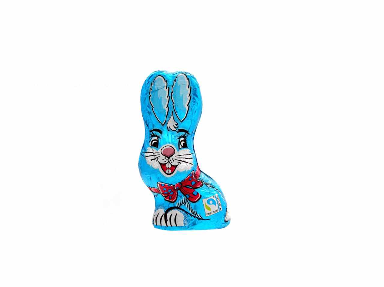 Coniglio seduto azzurro di cioccolato al latte 60g