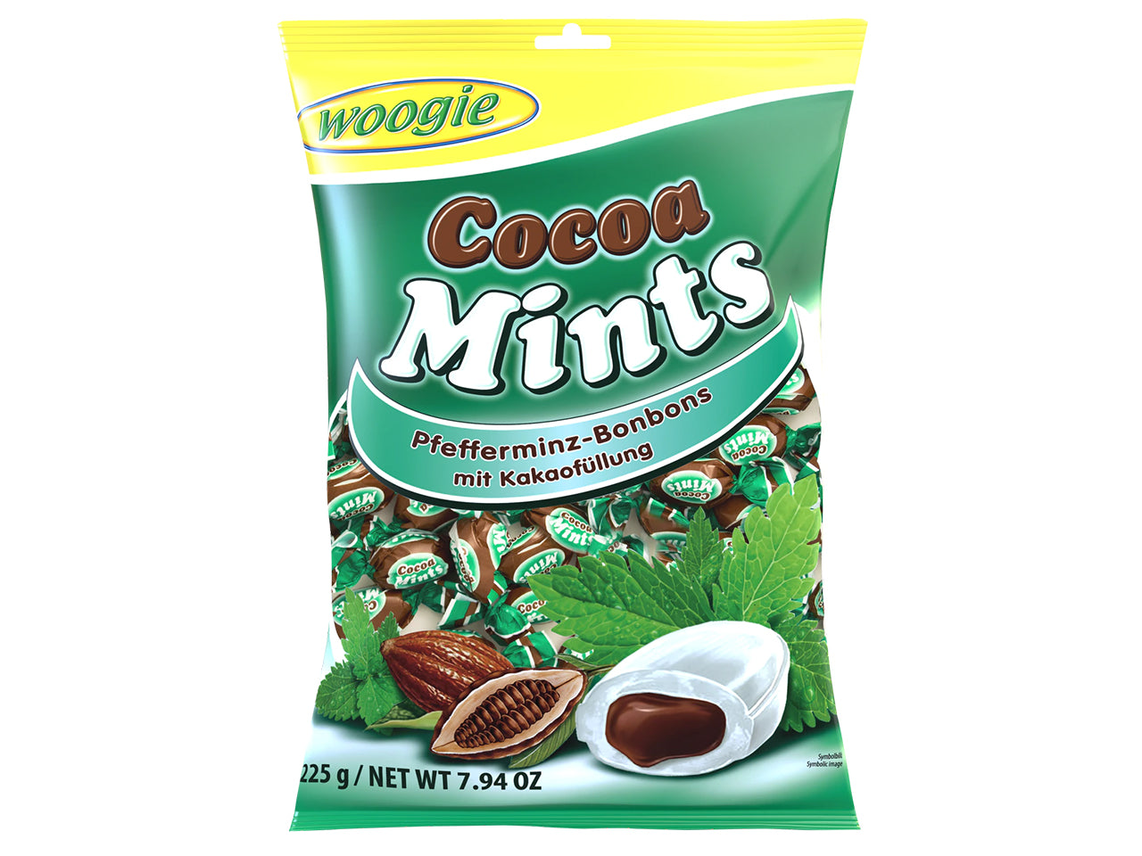 Woogie caramelle di menta con ripieno di cacao 225g