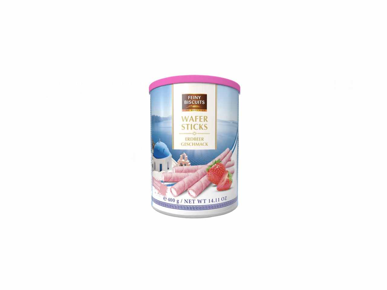 Bastoncini di wafer con crema al gusto di fragola 400g