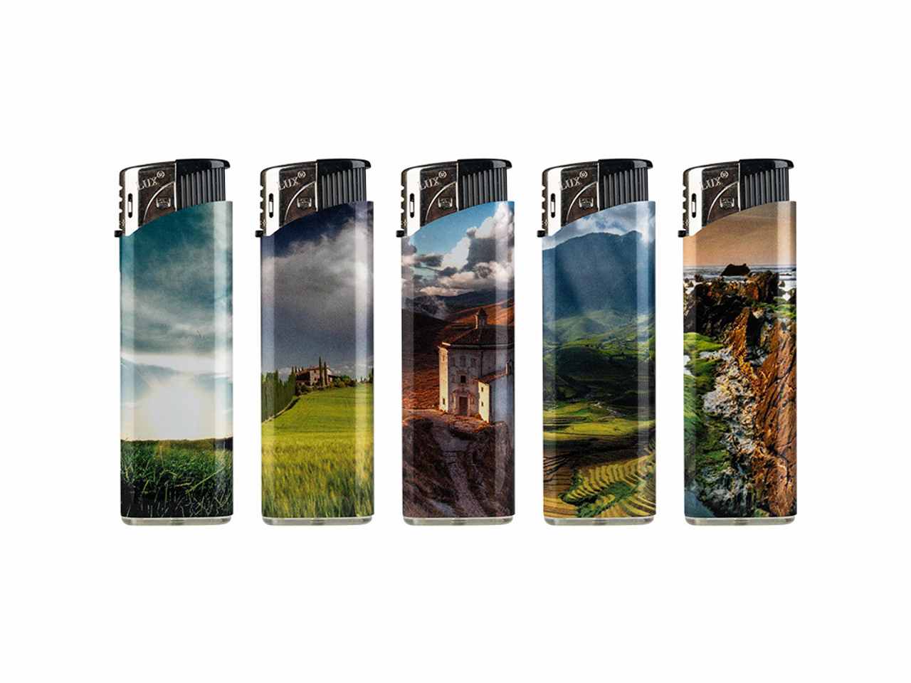 Accendino lux turbo decoro panorama confezione da 50 pezzi