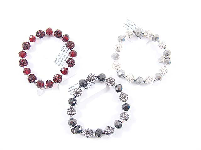 Bracciale metallo e cristallo b 09613