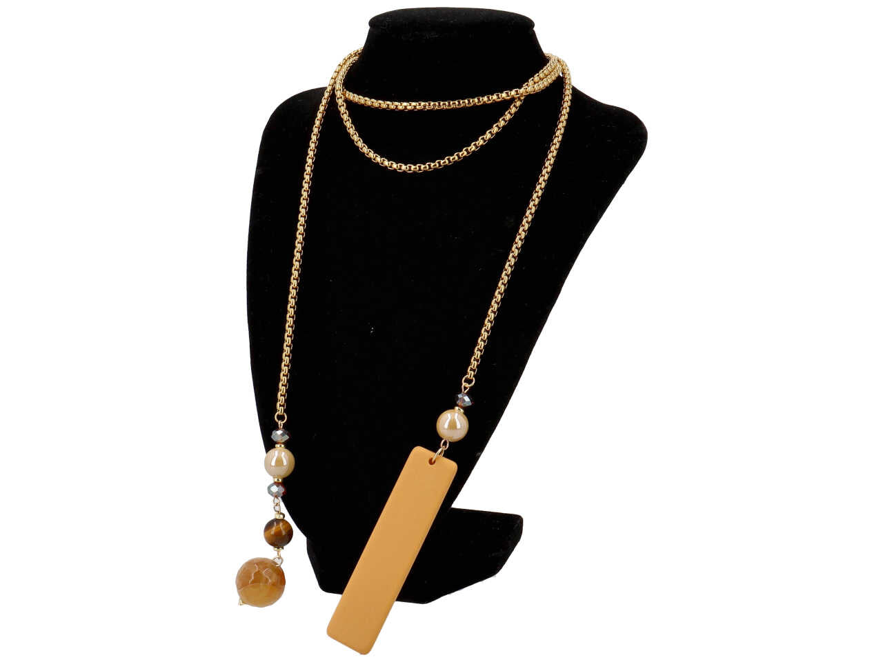 Collana/cintura in acciaio con pietra