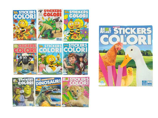 Libro stickers e colora