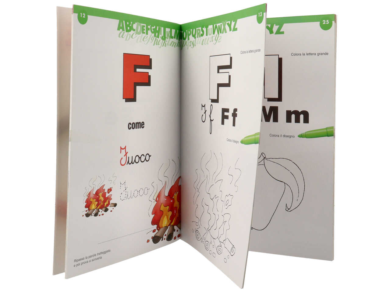 Libro alfabetiere da colorare