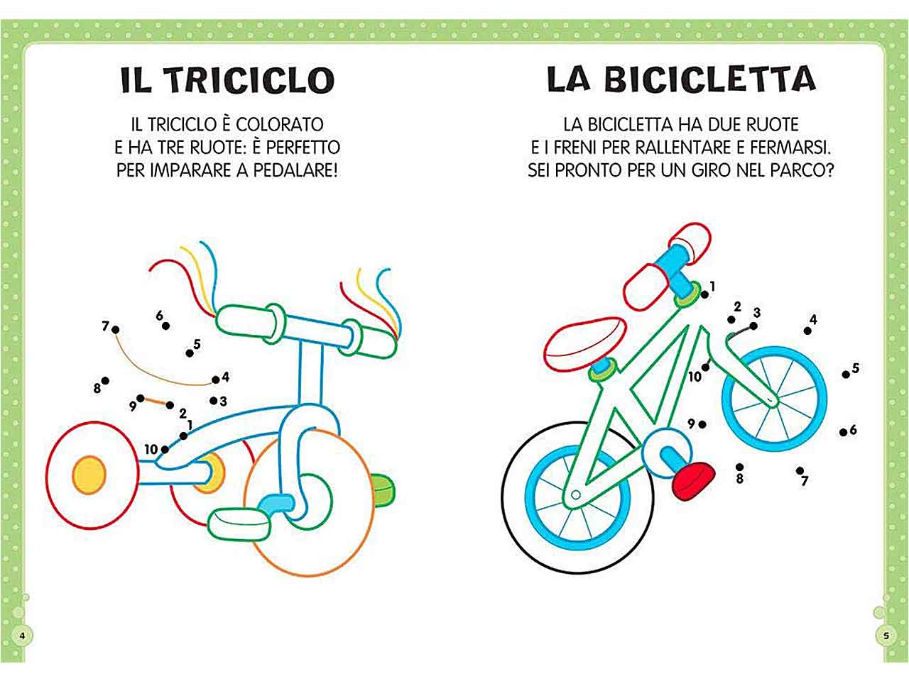 Libro puntini mezzi di trasporto