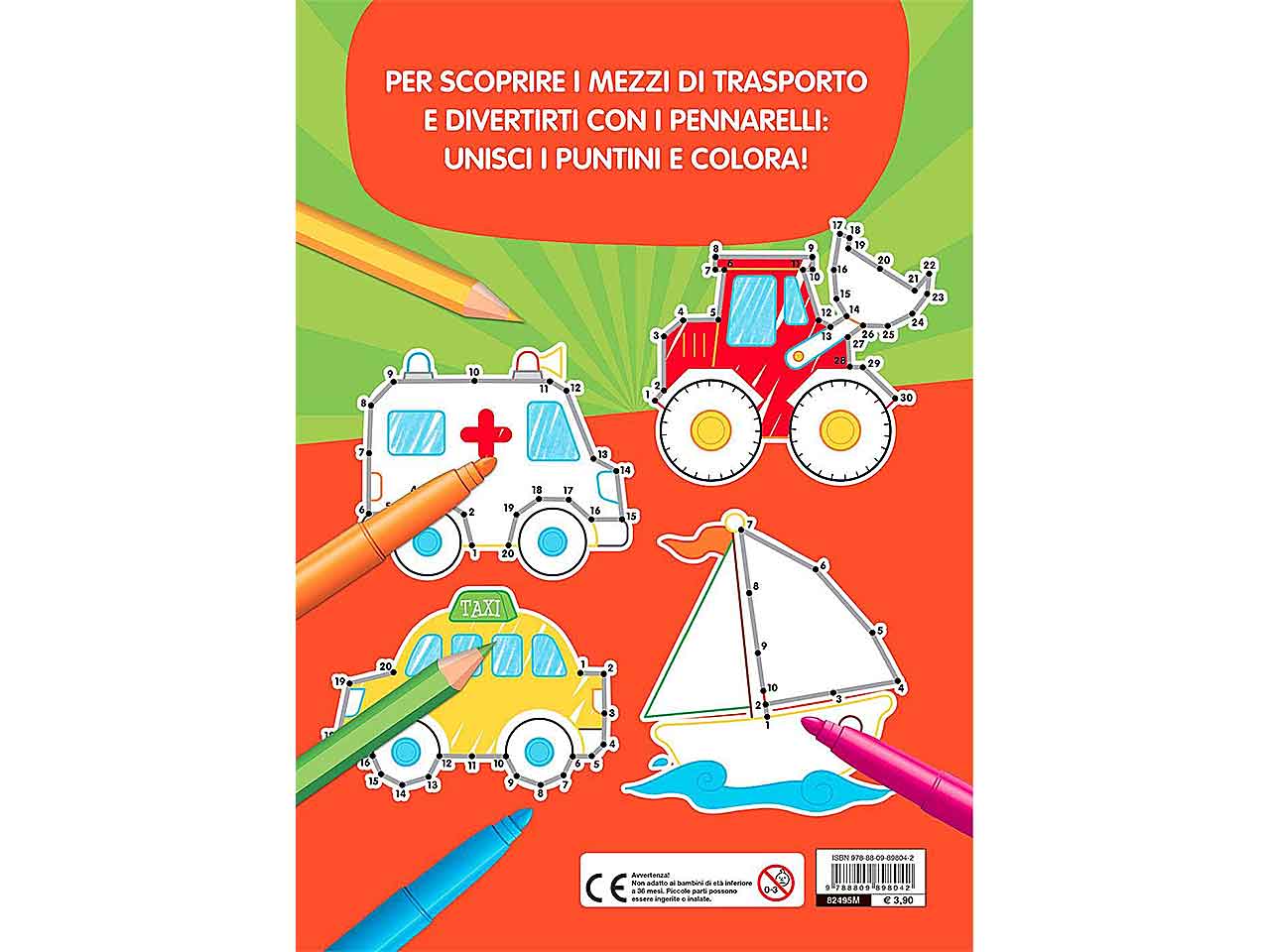 Libro puntini mezzi di trasporto