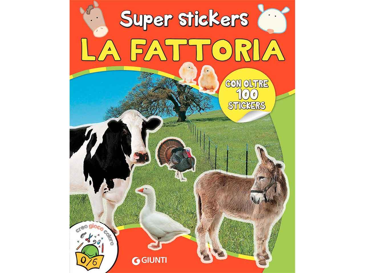 Libro super stickers la fattoria
